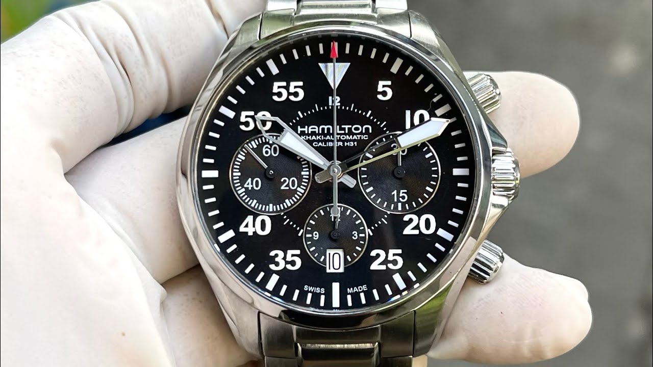 Hamilton khaki automatic Chronograph caliber H31 - YouTube