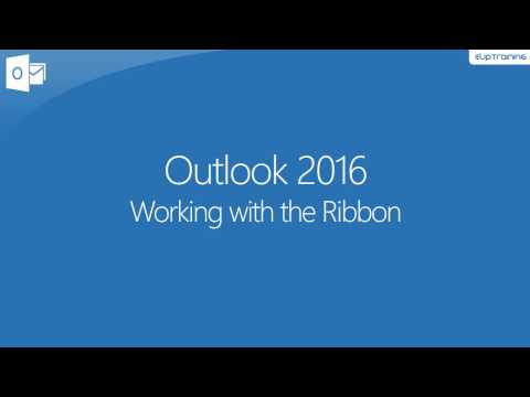 Working with the Ribbon - Outlook 2016
