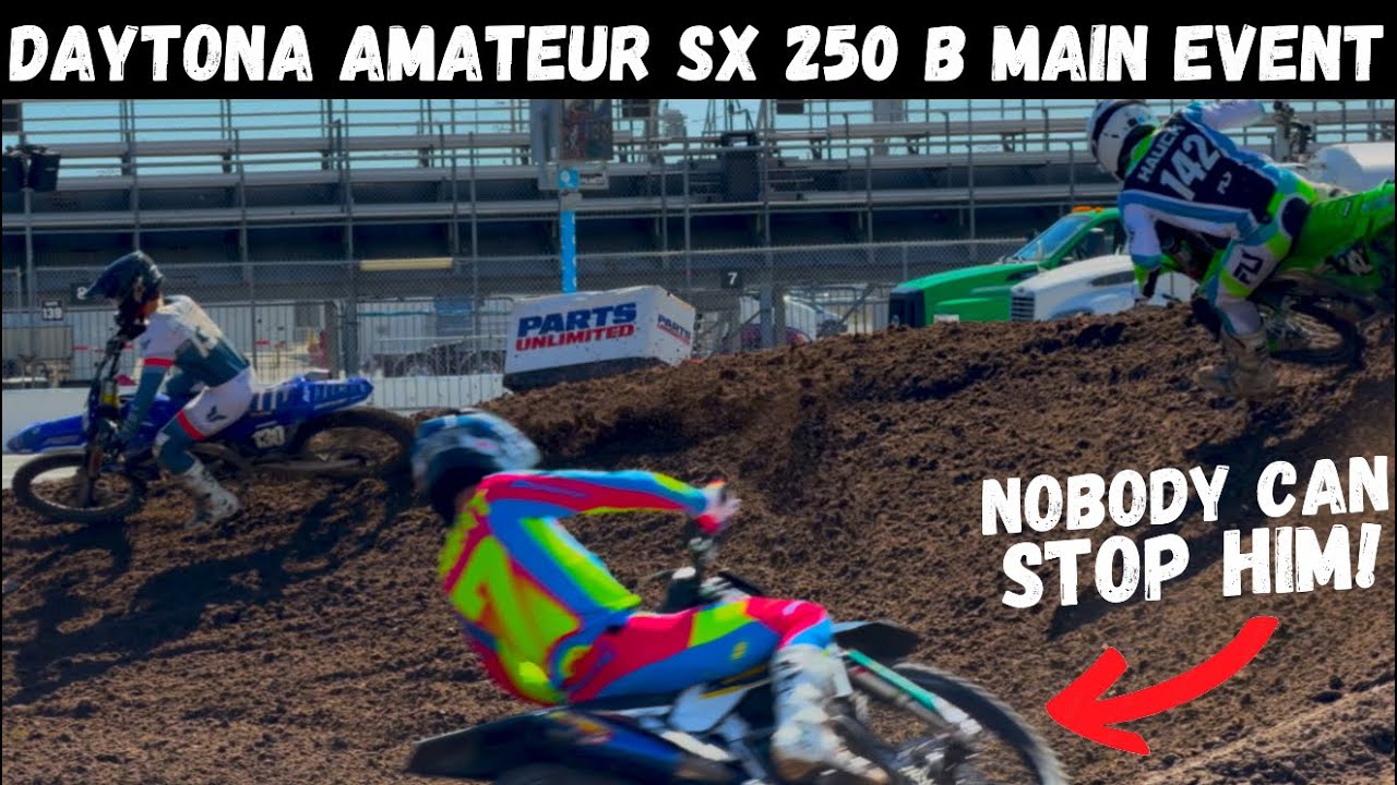 Tristan Prueitt Goes BEAST MODE for the 250 B WIN at Daytona Ricky Carmichael Amateur Supercross