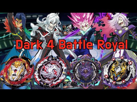 [Beyblade Dark 4 Battle Royal] Phi vs Hyde vs Arthur vs Laneㅣ베이블레이드 다크 4 배틀로열ㅣ파이 vs 하츠 vs 아서 vs 레인