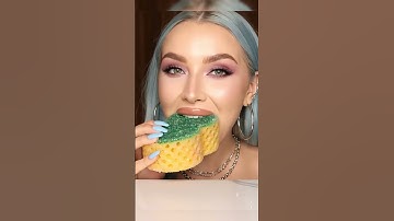 Is this DISH SPONGE edible? 🧽🫧 Oddly Satisfying ASMR