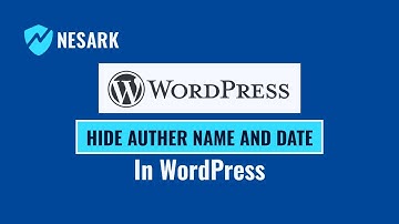 How to hide post author and date in wordpress | Remove Author and Date Info from posts | Nesark