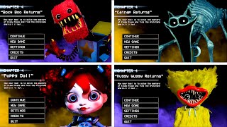 Poppy Playtime Chapter 4 -  All Main Menu Comparison (mob entertainment)