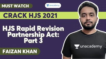 HJS Rapid Revision Partnership Act: Part 3 | Faizan Khan | Unacademy Judiciary