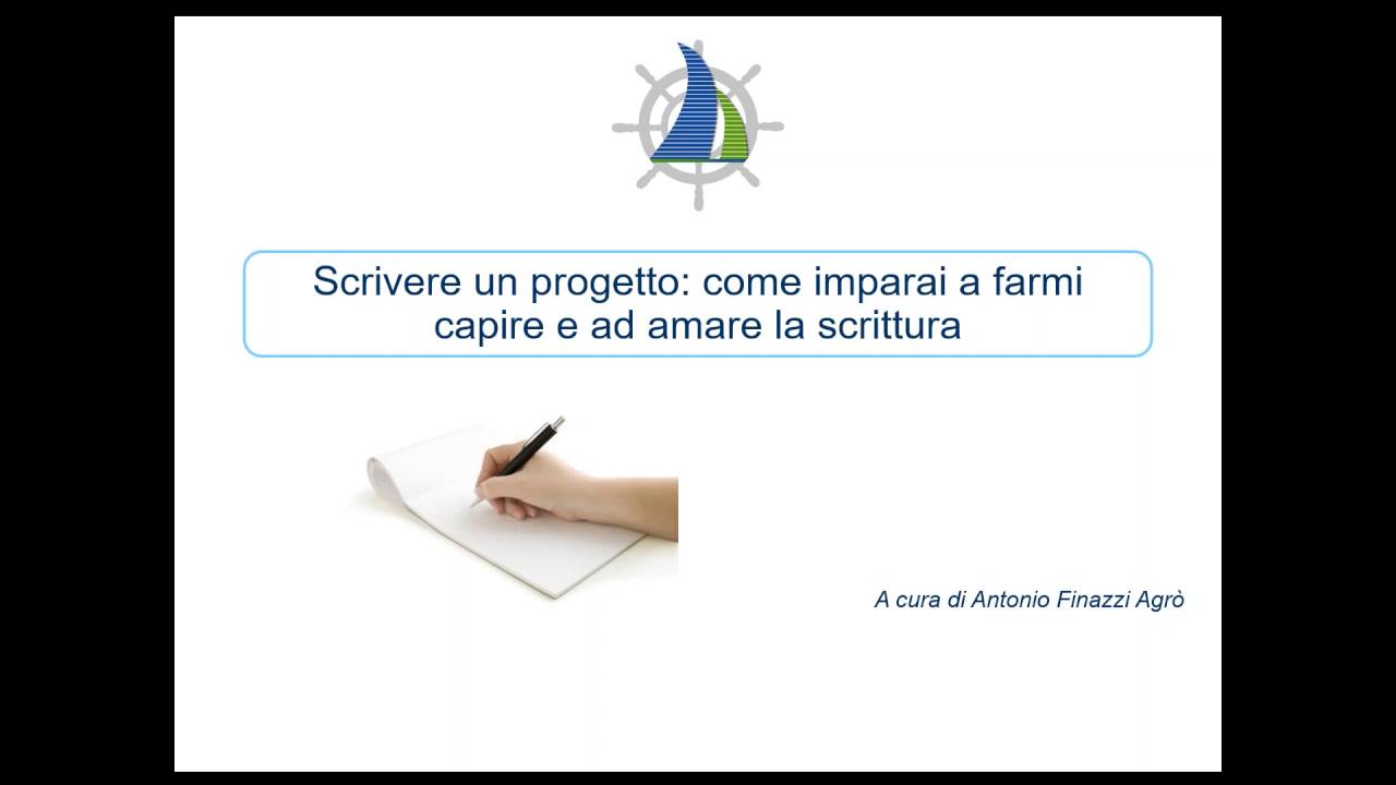 Scrivere un progetto. Seminario su progettazione sociale e strategie