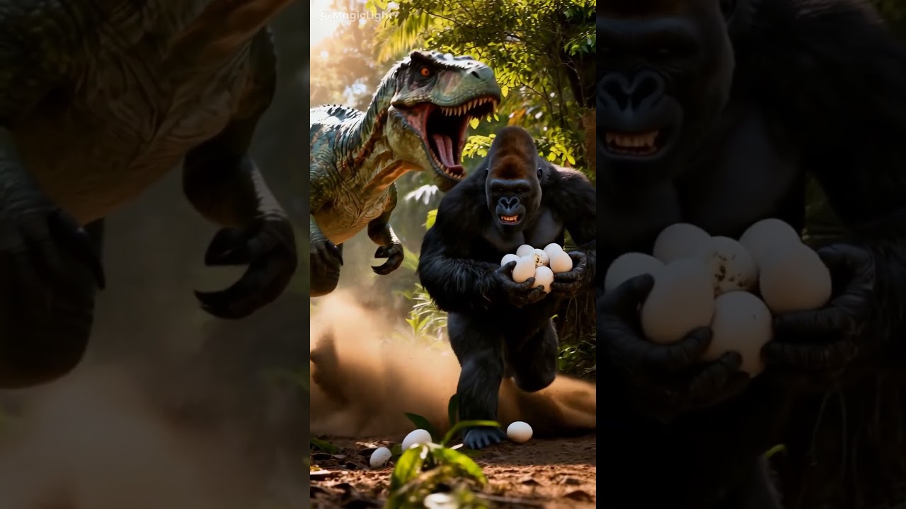 Dinosaur vs Gorilla 