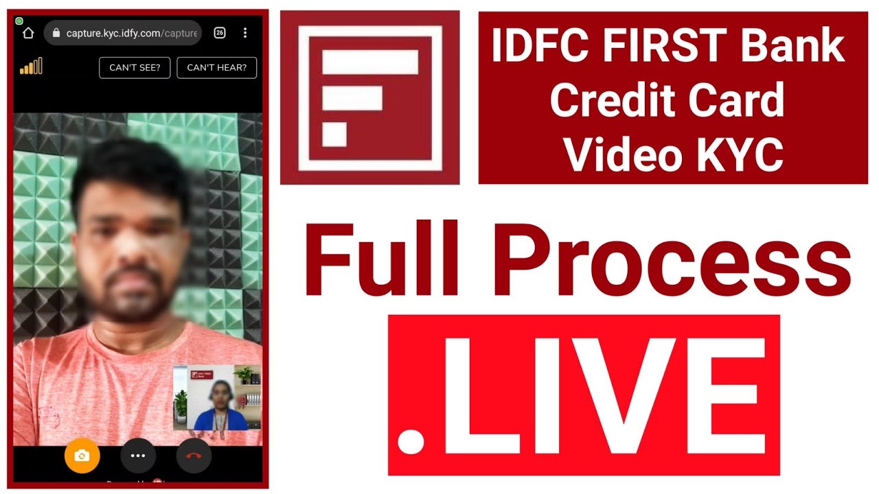 idfc first bank credit card video kyc online process idfc first bank