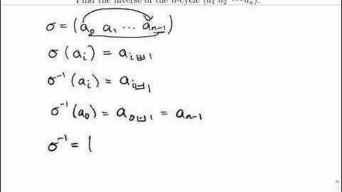 Permutations: The Inverse of an n-Cycle