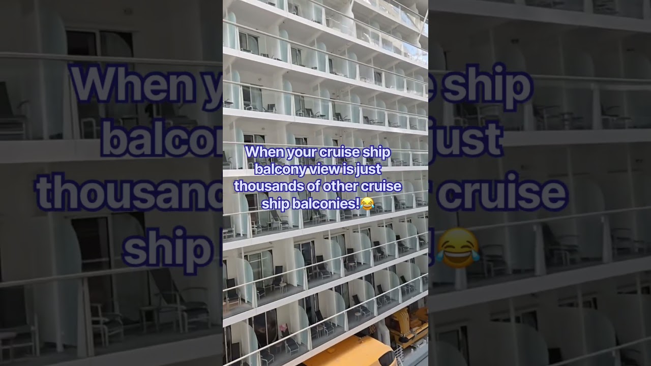 When your cruise ship balcony view is just thousands of other cruise ship balconies. 😂 #cruiseship