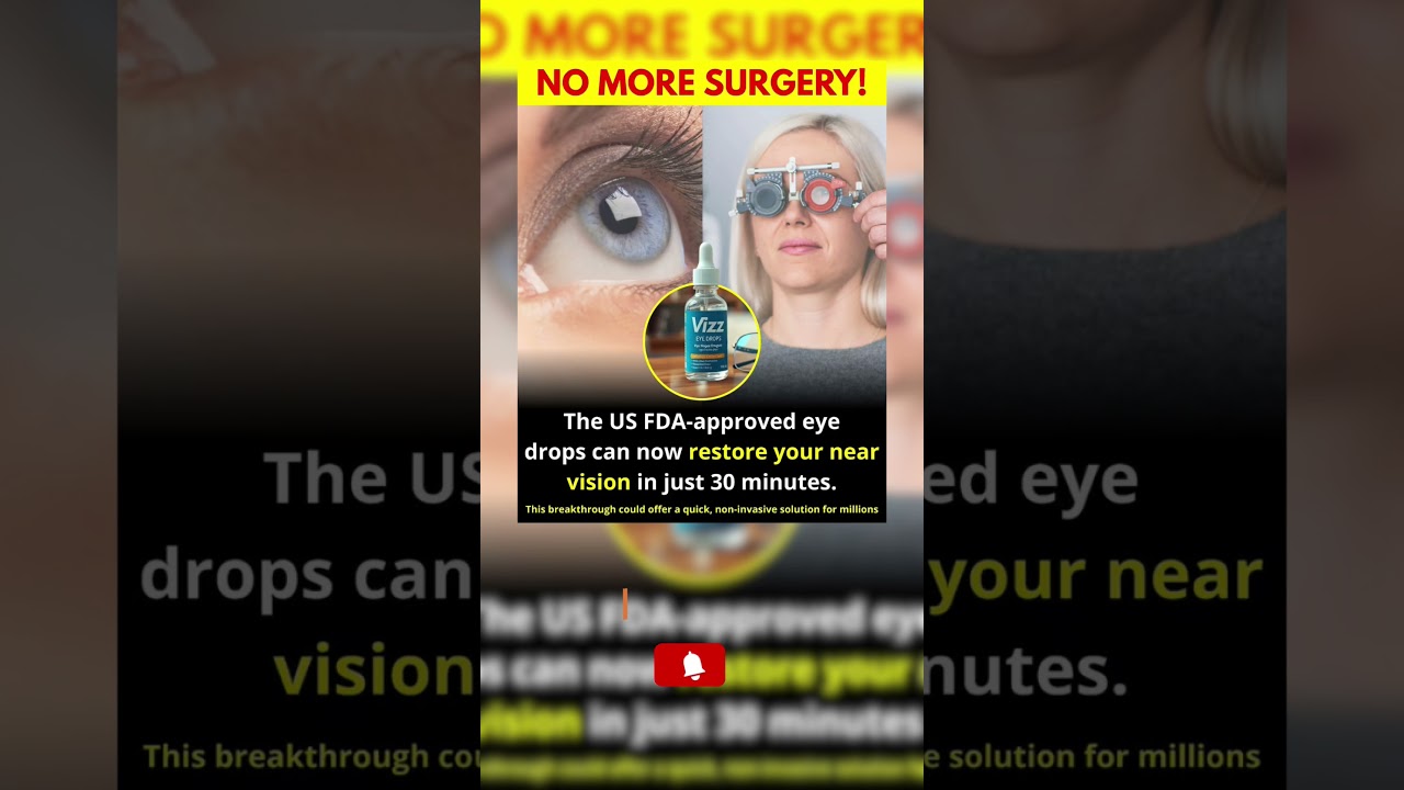 FDA-Approved Eye Drops Restore Vision in 30 Mins! 👀✨
