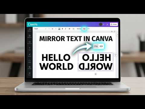 How to Mirror Text in Canva (Easy Reflection Text Effect)