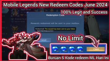 Mobile Legends Redeem Codes June 6, 2024 - MLBB redeem code Today. Get this free gift with no limit