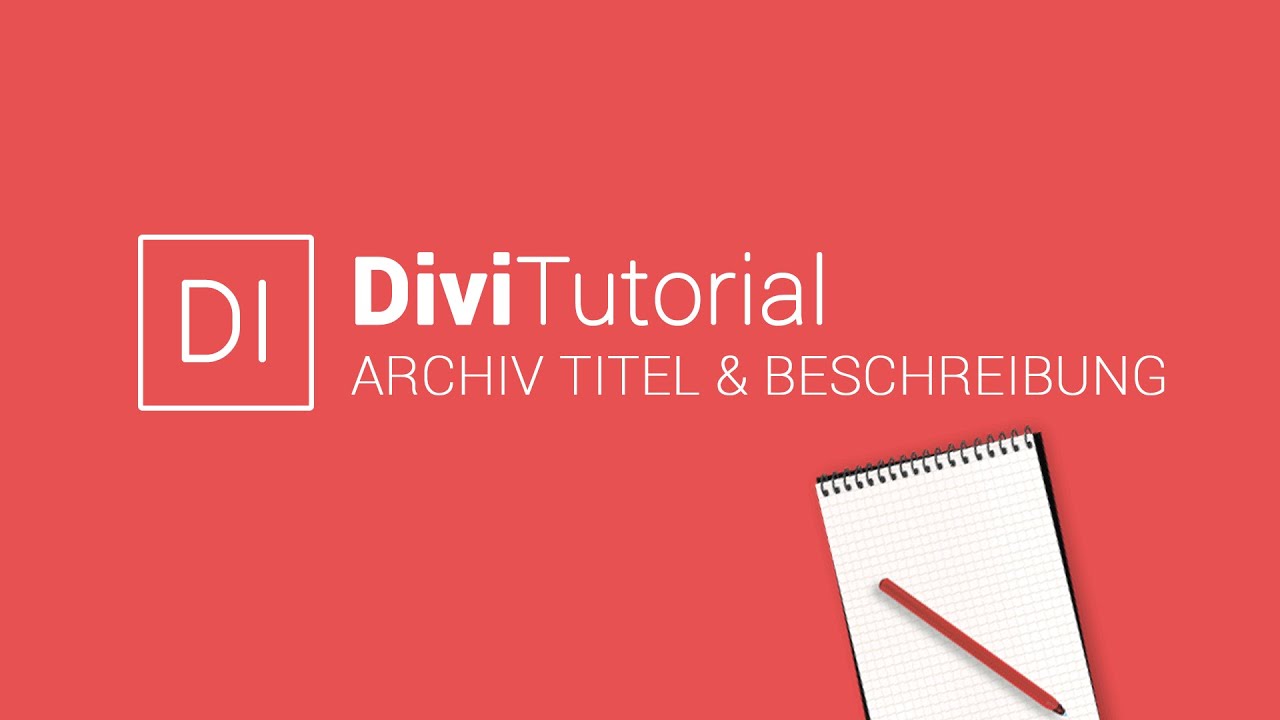 Divi Archiv Titel und Beschreibung hinzufügen (WordPress Archive Page Title)