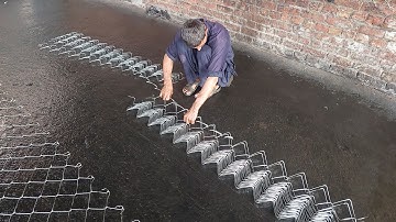 Making process of chain link fence #fence #making #chainlink #shorts #shortfeed #viral