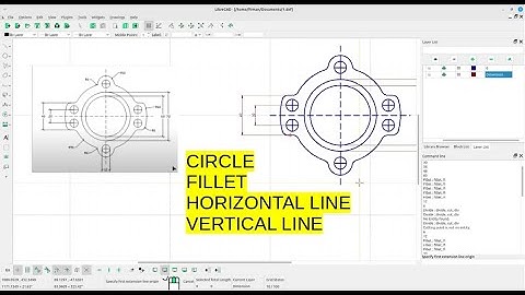 Drawing a Mechanical Object 2D - Librecad