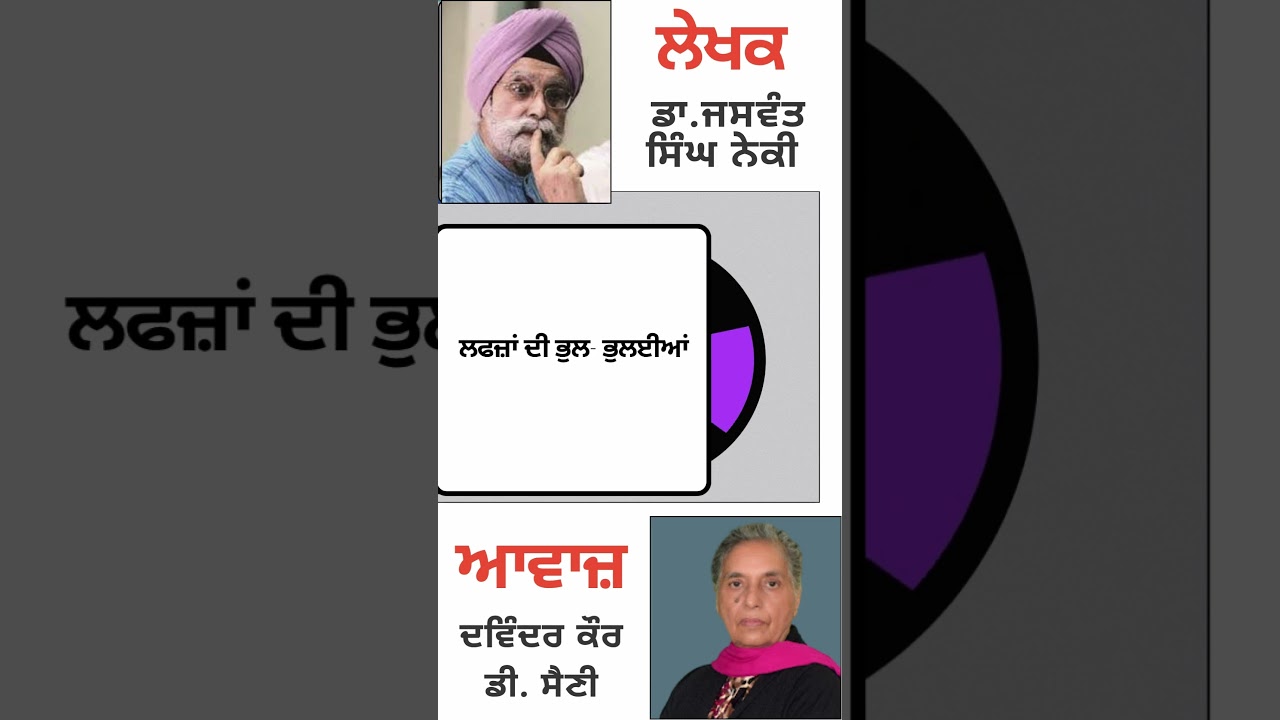 ⁣ਲਫਜ਼ਾਂ ਦੀ ਭੁਲ- ਭੁਲਈਆਂ  | By :  ਡਾ. ਜਸਵੰਤ ਸਿੰਘ ਨੇਕੀ