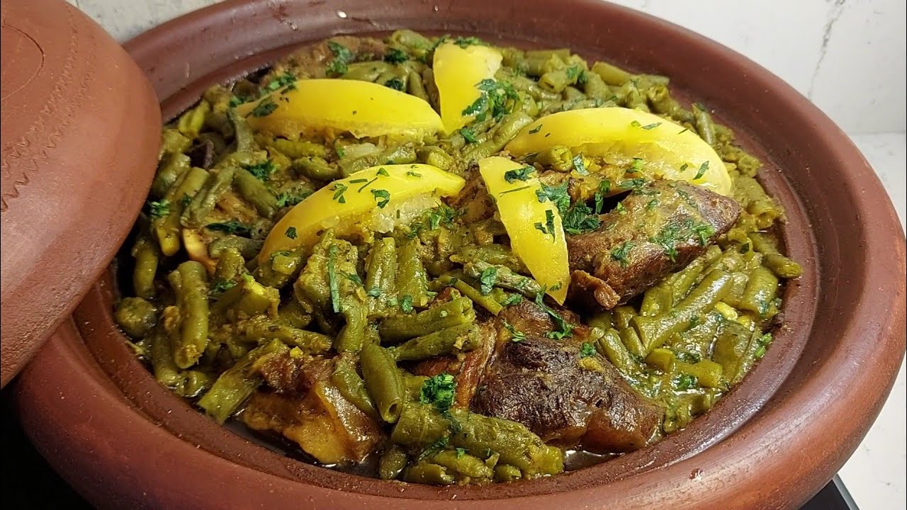 طاجين اللحم باللوبيا الخضراء (الفاصوليا) بطريقتي السهلة و اللديدة 👌tajine di carne con i fagiolini