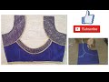 Princess cut blouse back neck design cutting and stitching