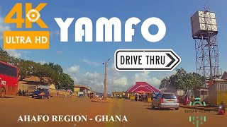 Yamfo Drive Tour in the Tano North Municipal Ahafo Region of Ghana 4K