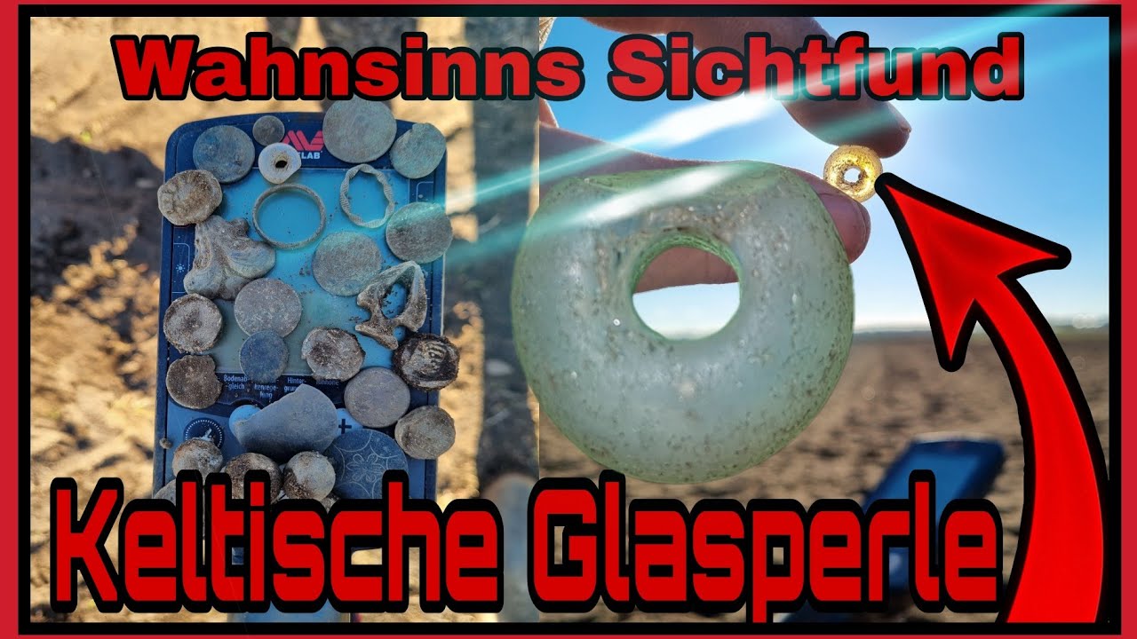 DER WAHNSINN Sichtfund Keltische Glasperle gefunden