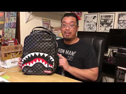 Sprayground Sharks in Paris Backpack Triple Unboxing and Review - LV Dupe?  