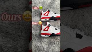 Real Vs Fake Red Cement Jordan 4 #sneakerhead #sneakers #viral