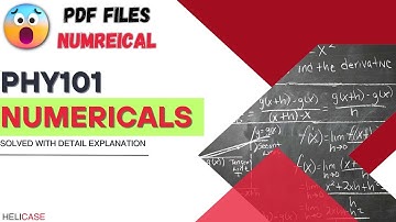 phy101 solved numerical problems l final term past paper pdf files l vu easy explanation l Helicase