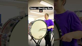 Steven - Marching Bass Drum 🥁 #drums #drumline #allabilities #drummer #drumming
