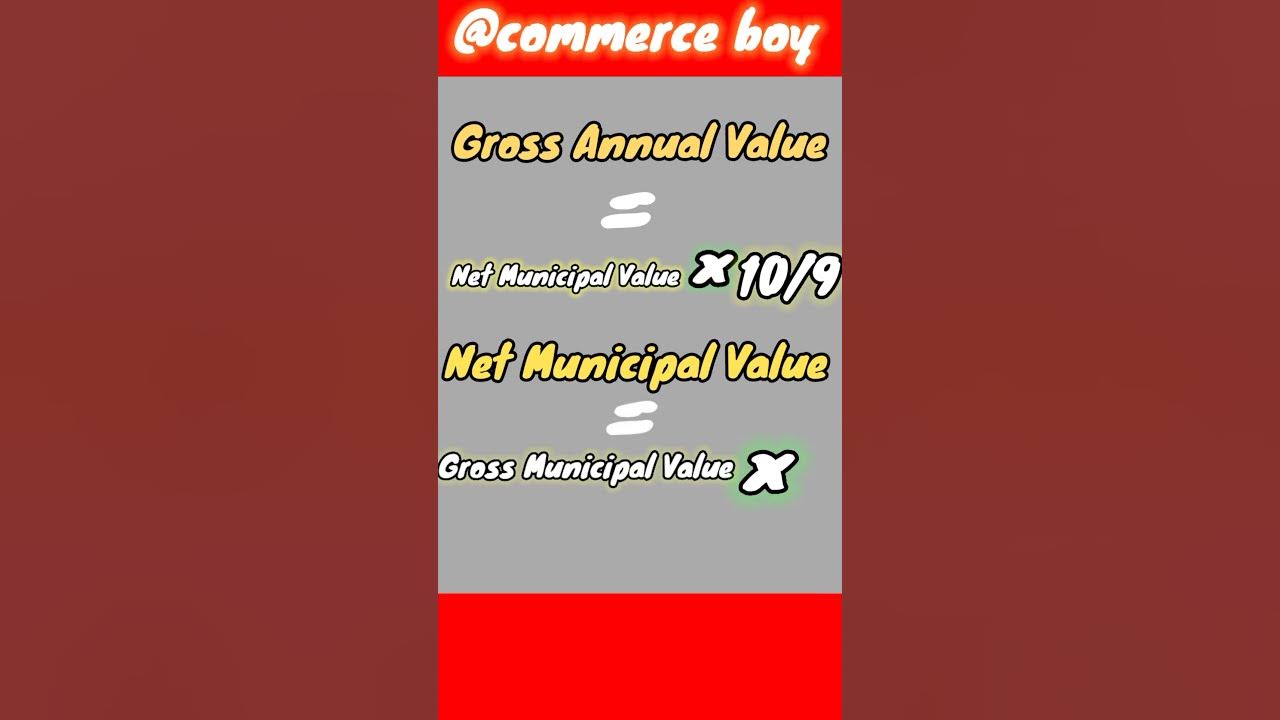 How to calculate net annual value and gross annual value nav gav