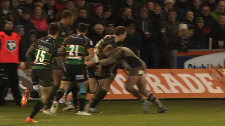 Huge hit from Joe Marler on George North