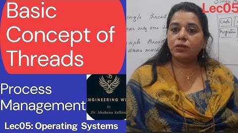 Lec05: Concept of threads in Operating system
