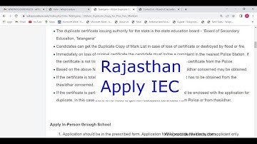 Rajasthan - Apply Online for New Import Export Code Number (IEC)