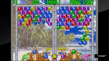 ACA NEOGEO PUZZLE BOBBLE 2 gameplay with scanlines