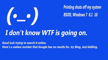 Printing & Blue Screen Of Death BSOD March 2021 Windows Update