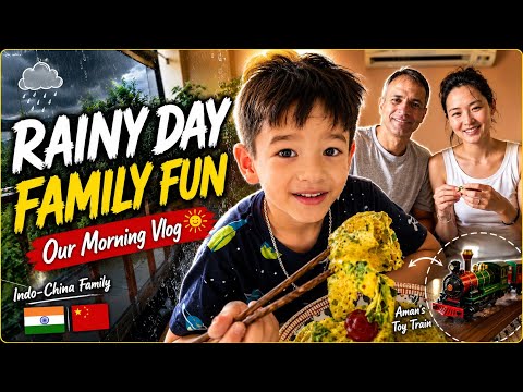 Our Morning Vlog: Caught a Mouse, Cooking, Playing & Heavy Rain ๐ง๏ธ ๅฐๅบฆไธญๅฝ ๐จ๐ณ๐ฎ๐ณ๐