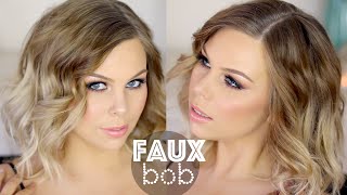 Easy Messy Faux Bob Hairstyle