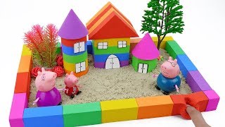 Aprende los colores | Sisi prefiere crear casa y piscina con arena magica | Educación infantil