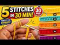 Day 6 |Easy 30-Min Crochet Crash Course|5 Basic Stitches|Step by step #crochetforbeginners #crochet