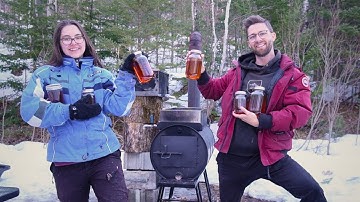 Making MAPLE SYRUP the old-fashioned way | Boiling 10 HOURS per day!