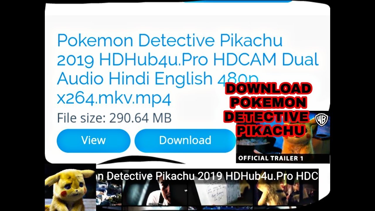 How To Download Pokemon Detective Pikachu Full Movie In Hindi