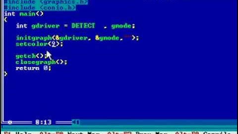 C Graphic programming - 1 line