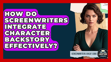 How Do Screenwriters Integrate Character Backstory Effectively? - Screenwriter