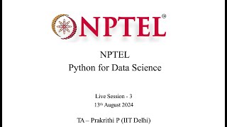 Week 3 Live Session