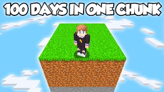 I Survived 100 Days in ONE CHUNK in Minecraft Hardcore…