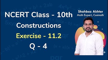Class 10 Chapter 11 Ex 11.2 Q 4 Constructions  Maths NCERT CBSE