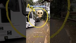 Heart-Stopping Edge Turn! 😱 Private Bus Ooty Ghat Road #shorts