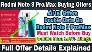 Redmi Note 9 Pro/Max Buying Offers &amp; Airtel Free Double Data Offer | Airtel Redmi Double Data Offer