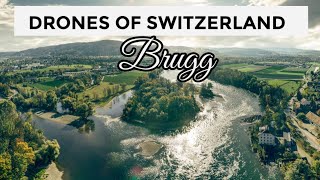 Drone flight along the three rivers (Switzerland - Brugg - Aargau)