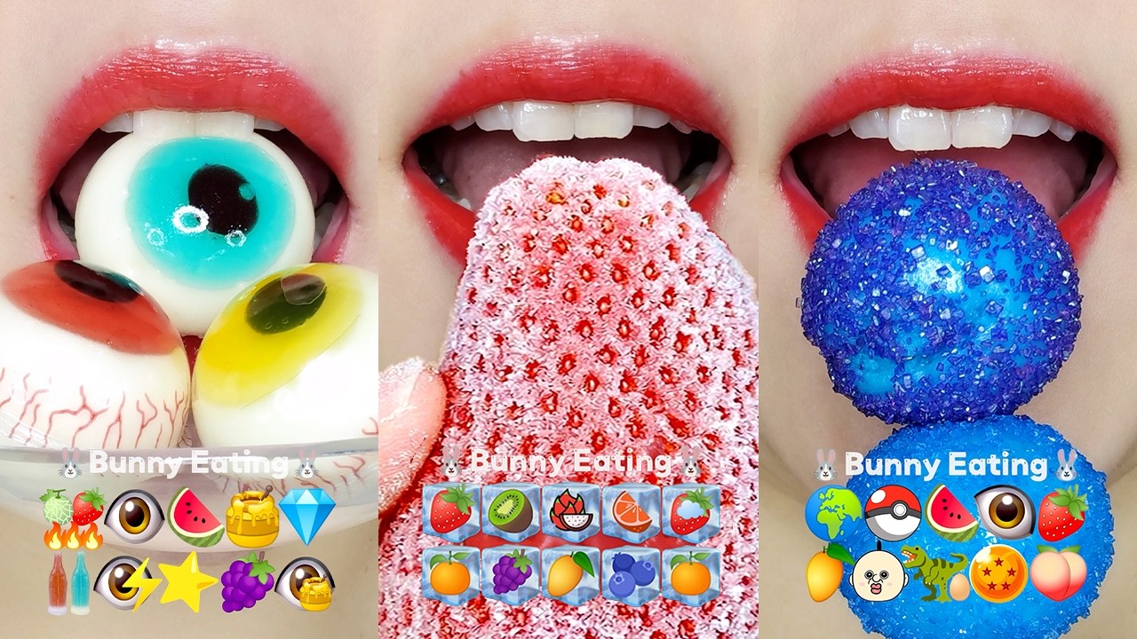 asmr 10 MINUTES EMOJI FOOD MUKBANG SATISFYING & RELAXING 10분 이모지 먹방 모음집 eating sounds