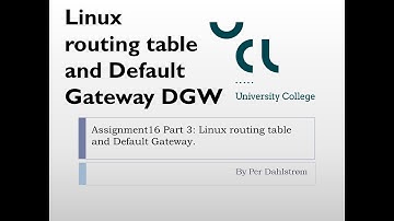 Ass16 Part4 Linux routing table and Default Gateway DGW